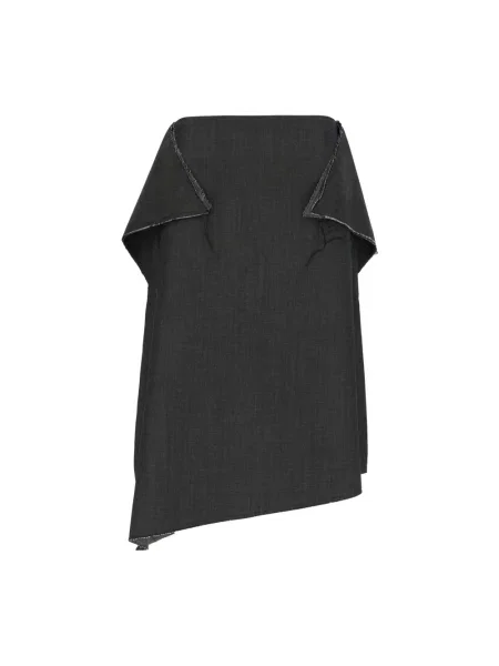 Spódnica midi Niccolò Pasqualetti do kolan szara