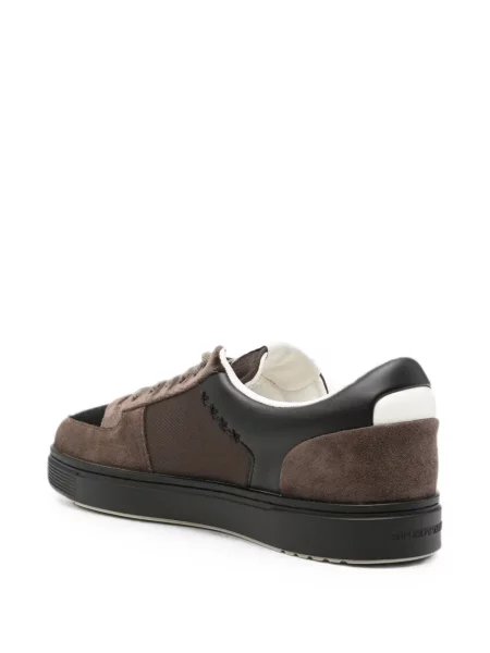 Sneakers Emporio Armani σουέντ καφέ