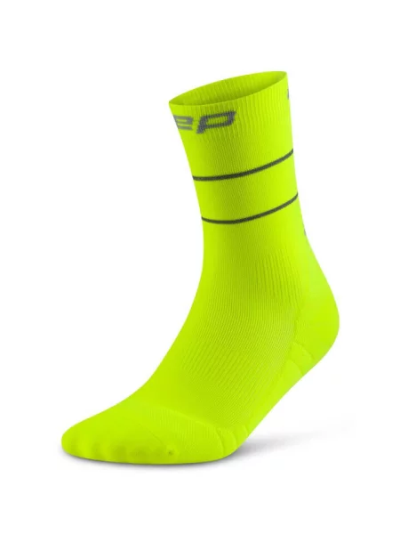 Skarpety do biegania kompresyjne odblaskowe PRO Run Reflective CEP żółte