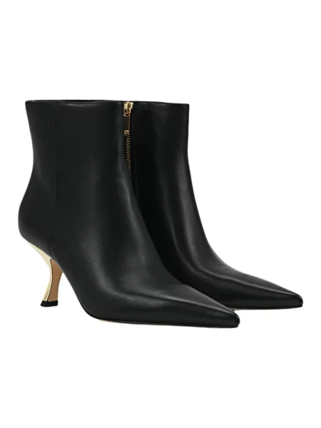 Lniane botki Michael Kors eleganckie czarne