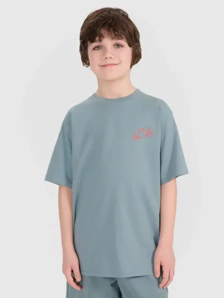 4F t-shirt koszulka chłopięca zielona