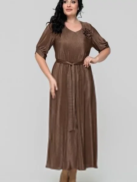 Сукня максі All Posa коричневий