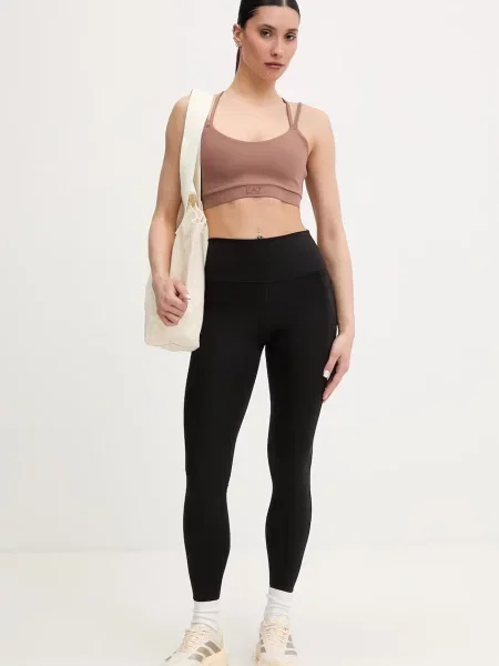 Emporio Armani Sportovní podprsenka hnědá