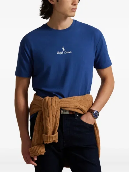 Șapcă Polo Ralph Lauren cu broderie din țesătură twill în carouri albastru