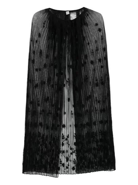 Яке Toteme на цветя от тюл черно