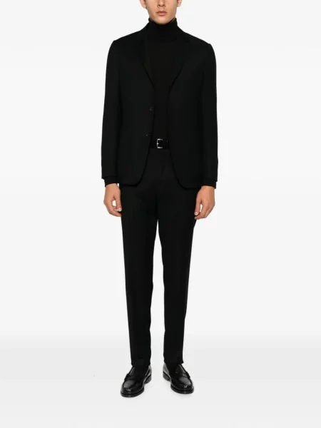 Cu centură pantaloni Zegna negru