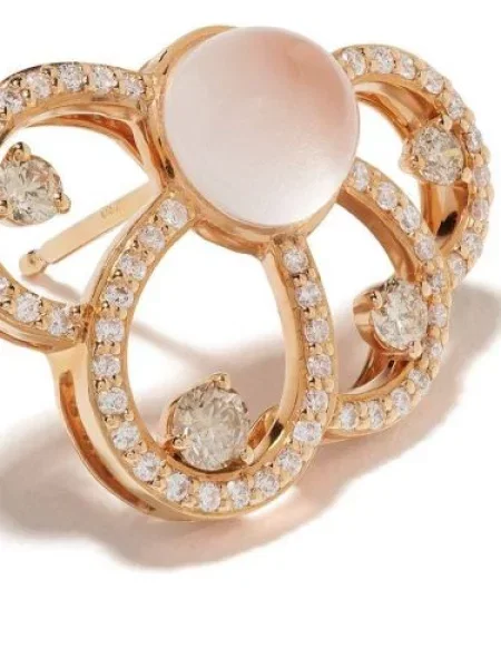 Růžové zlato diamant náušnice Brumani