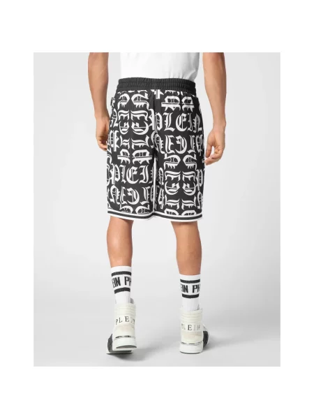 Szorty Philipp Plein do biegania czarne
