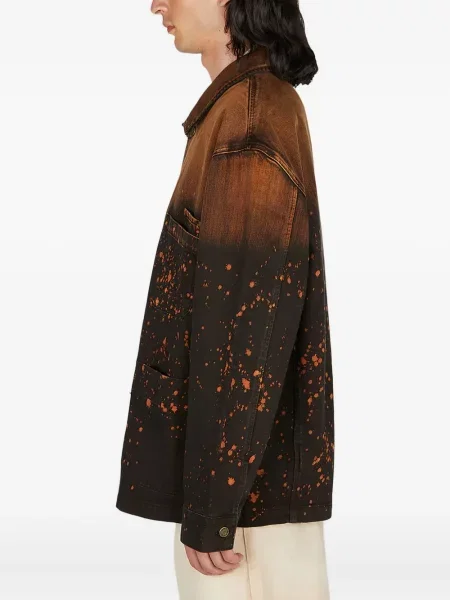 Geacă de blugi Guess cu imagine negru