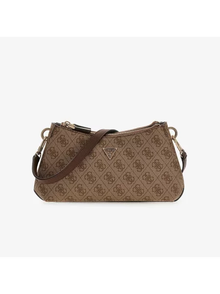 Torebka crossbody Guess z autografem brązowa