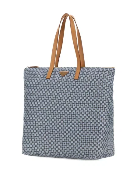 Geantă Prada cu imprimeu geometric albastru