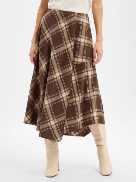 Weekend Max Mara Spódnica Lanoso W Stylu Kopertowym braun brązowa