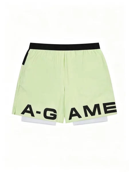 A-Game Pantaloni verde deschis / negru alb