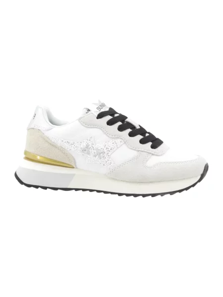 Sneakersy Sun68 skórzane białe