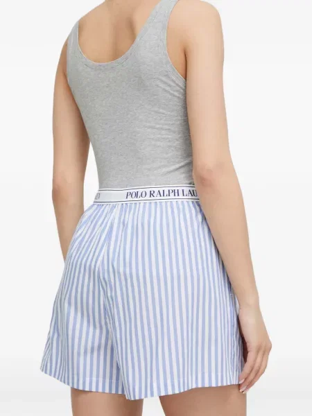 Pijamale Polo Ralph Lauren cu autograf cu dungi din piele negru