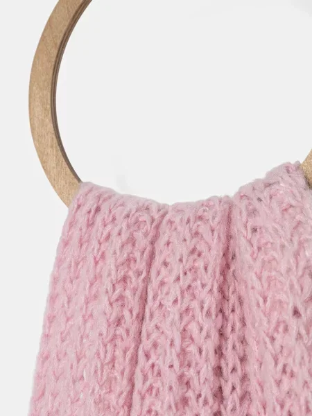 Шарф з вовною Pinko однотонний рожевий