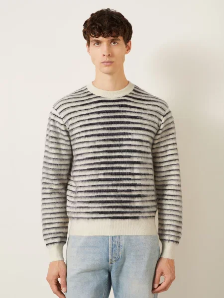 Tom Ford Sweter Z Moheru weiss biały