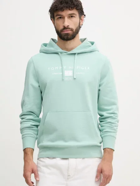 Bluza z kapturem o kroju regular fit z nadrukiem z logo Tommy Hilfiger