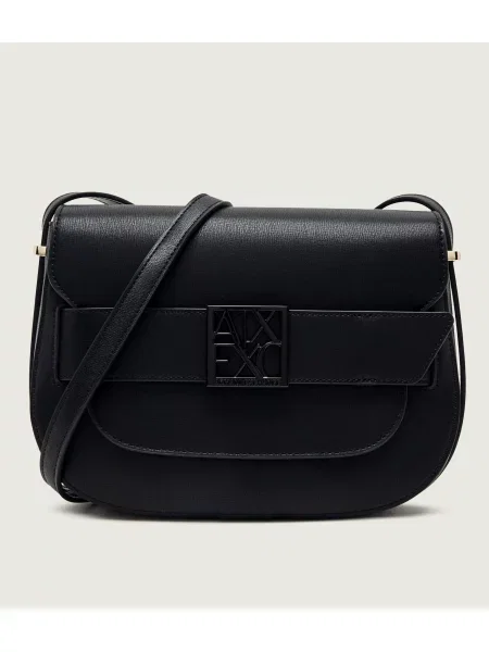 Műbőr kézitáska Armani Exchange fekete