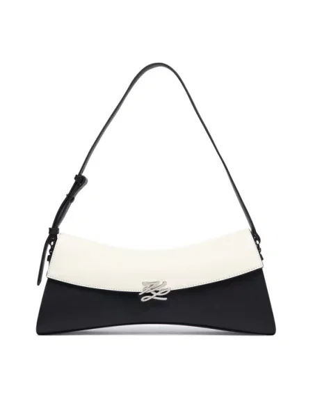 Karl Lagerfeld Torba za na rame K/Autograph / bijela crna