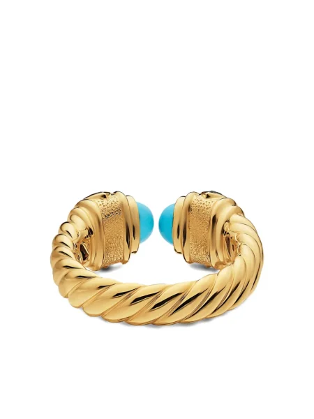 Inel David Yurman cu strasuri galben