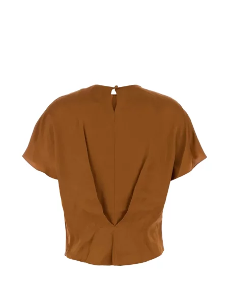 Top Isabel Marant din satin maro