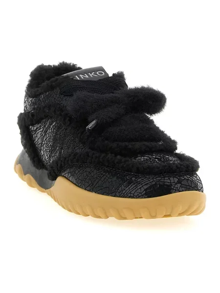 Sneakersy Pinko skórzane czarne