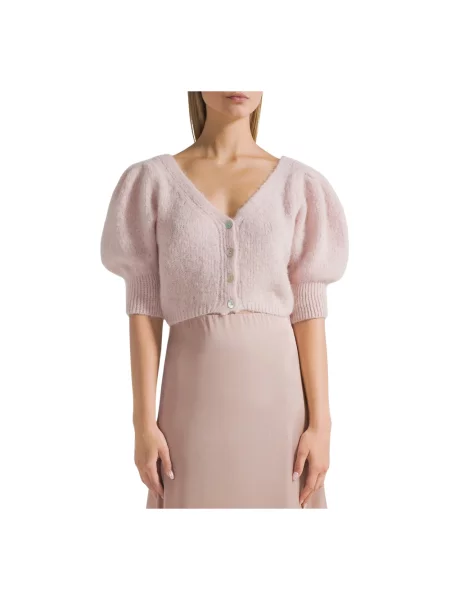 Kardigan American Dreams z alpaki różowy