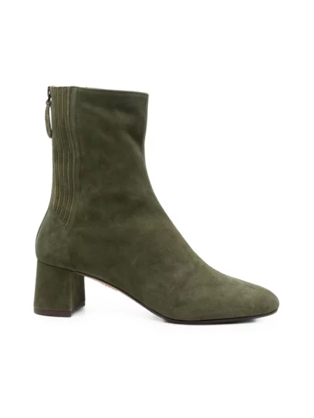 Botki Aquazzura skórzane zielone