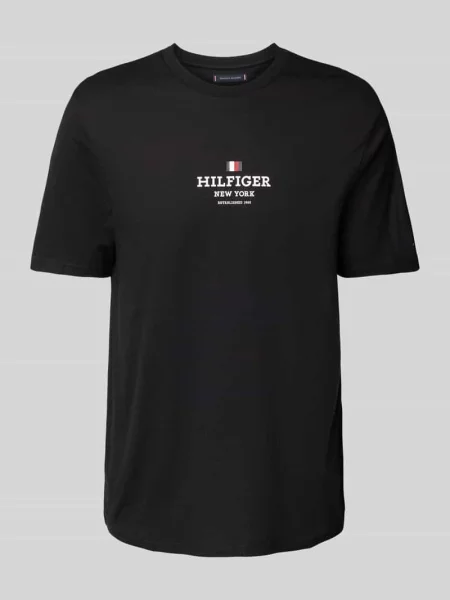 T-shirt z nadrukiem z logo czarna