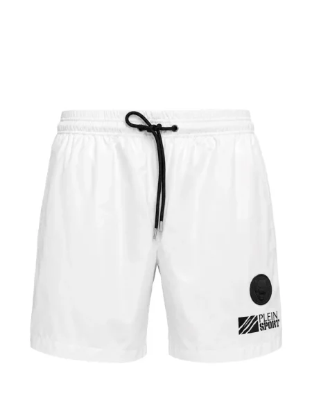 Slip de baie Plein Sport cu autograf cu cordon alb