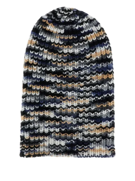 Кашмирена шапка Hurray на райета черно