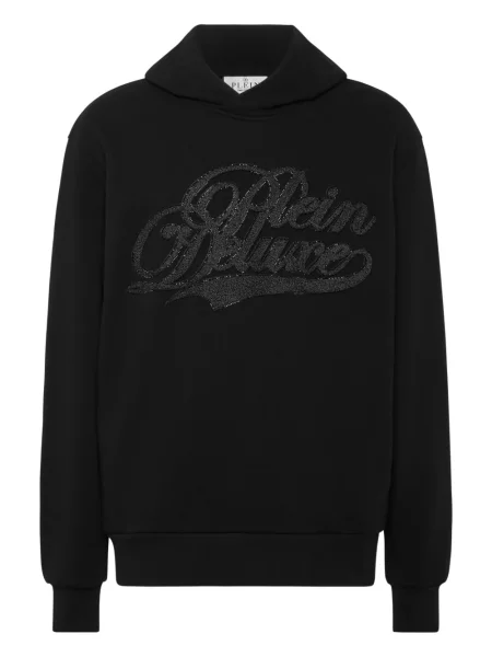 Hanorac cu glugă Philipp Plein de cristal negru