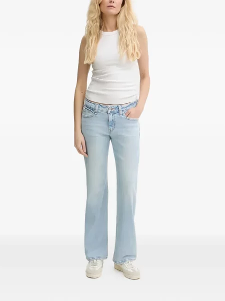 Curea Levi's® cu broderie cu cataramă cu dungi albastru