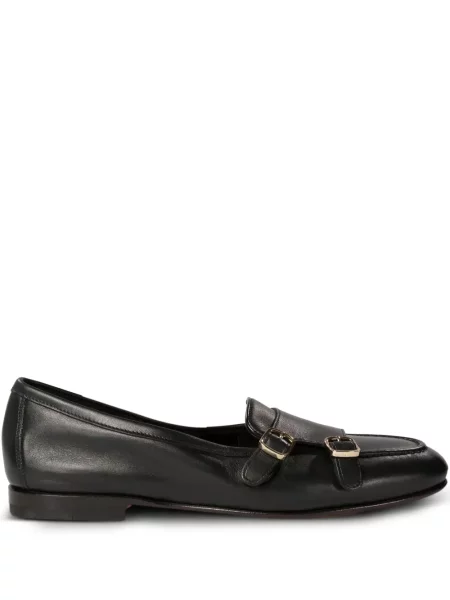 Pantofi loafer Santoni din piele negru