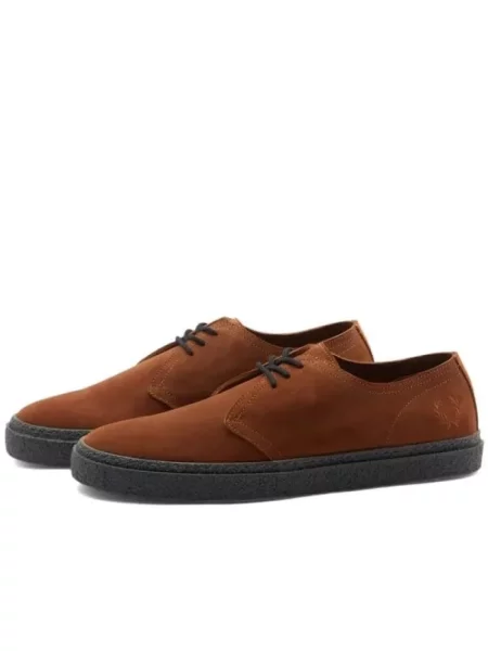 Półbuty Fred Perry zamszowe brązowe
