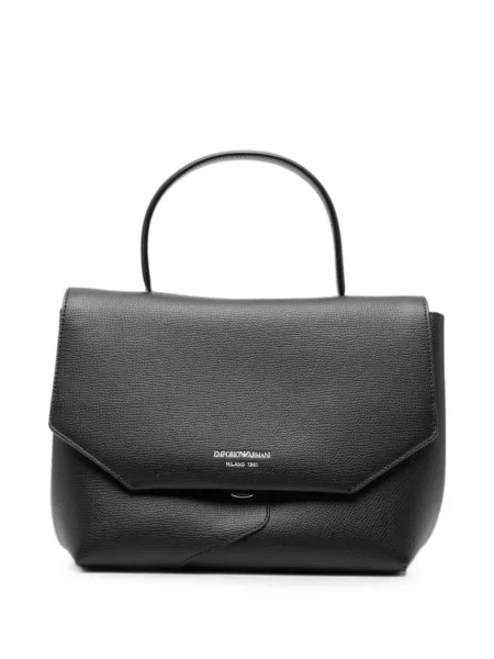 Geantă shopper Emporio Armani din piele negru