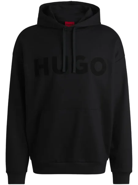 Hanorac cu glugă Hugo cu imagine negru