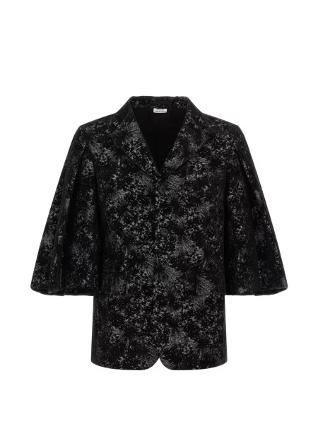 Sacou Comme Des Garcons Homme Plus cu imprimeu abstract negru