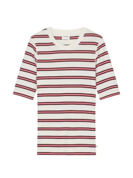 Scurt tricou Closed cu dungi alb