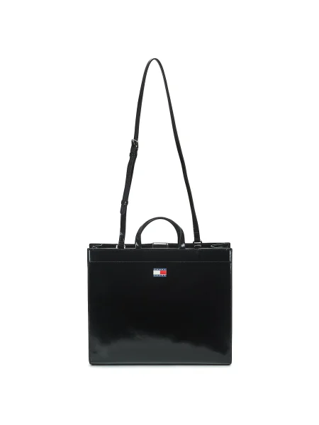 Geantă shopper Tommy Jeans negru