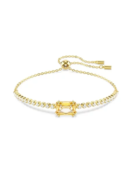 Bransoletka Swarovski elegancka do tenisa żółta