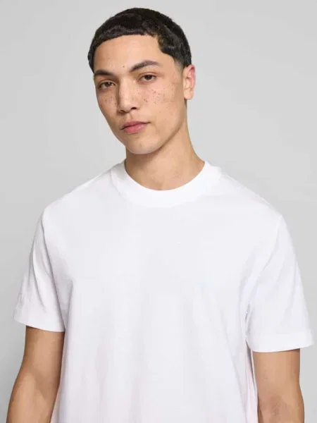 T-shirt o kroju oversized z czystej Bawełny Marc O'polo Denim biała