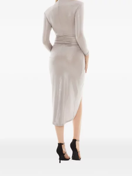 Rochie midi Tessitura Body Couture cu decolteu în V drapată