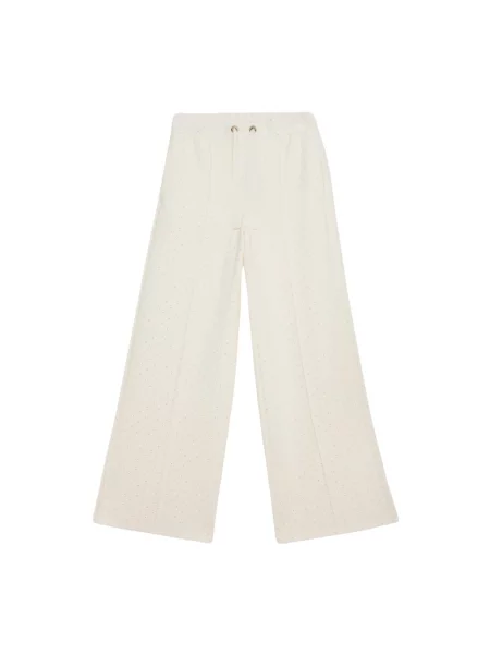 Spodnie Oltre z dżerseju białe