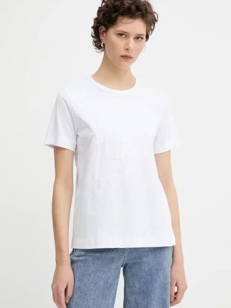 MUNTHE tricou din PIRIS alb