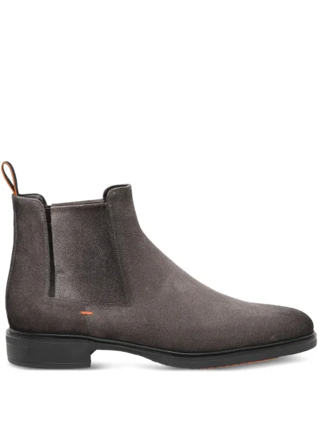 Botine Santoni din piele de căprioară gri