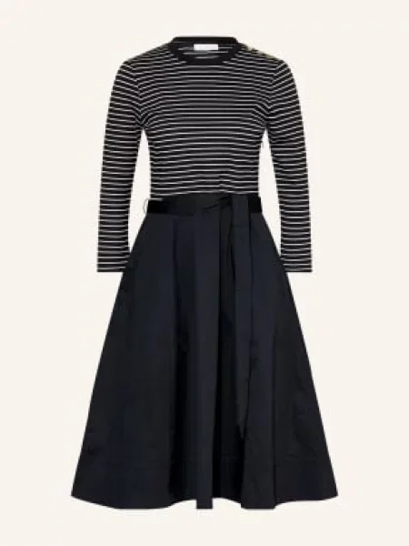 Hobbs Sukienka Viviana Z Mieszanki Materiałów Z Rękawami blau biała