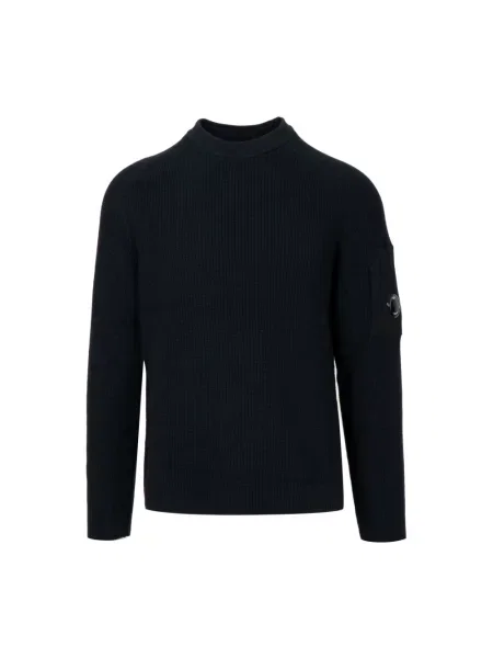 Sweter C.p. Company z długim rękawem niebieski
