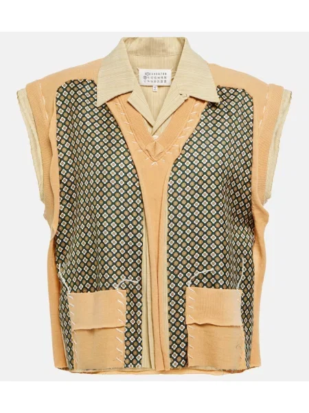 Cămașă Maison Margiela de mătase cu imagine